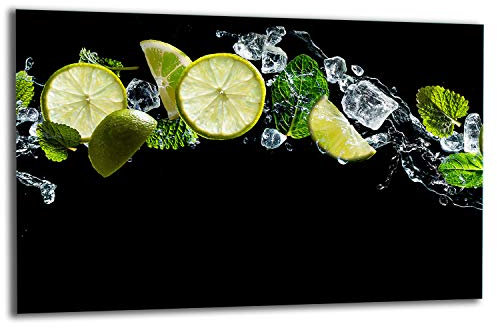 TMK Couvre-plaque de cuisson 80 x 52 cm, 1 pièce, pour plaques vitrocéramiques, à induction, protection anti-éclaboussures, planche à découper, vert citron