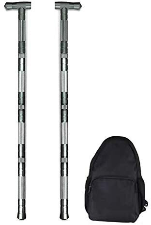 HIOD 1 Paar - Outdoor Wanderstöcke für Aluminium Nordic Wanderstöcke Trekkingstock Faltbarer Teleskop Wanderstock,Gray,85cm