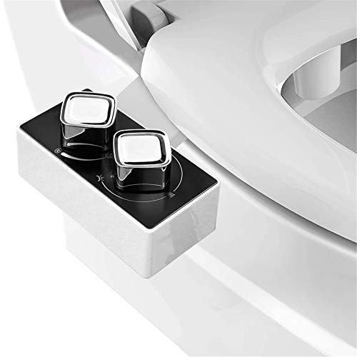 Accessori per bidet non elettrici per sedile del water Spruzzatore per bidet a doppio ugello autopulente con manopola regolabile Lady Wash Butt Spray,3/8