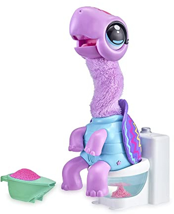 Little Live Pets The Poop Turtle Interactive Toy Dances After Dinner and Toilet Electronic Animal, Multi-Coloured