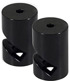 HALOTEC | Pack 2 Supporti Decentralizzatori Neri | Lampade da Parete o Soffitto | Fissaggio Sicuro con Gancio a V | Per Cavi fino a 8mm di Diametro | Installazione Facile con Viti e Tasselli Inclusi