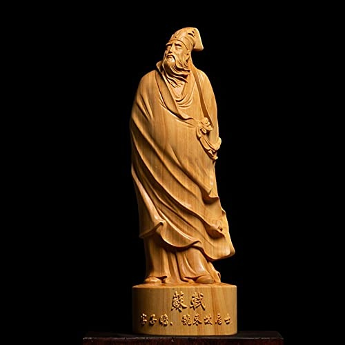 RENJIELI 15/21 CM Poeta Su Dongpo Su Shi Tallado Sala de Madera de Boj Amarillo Madera Tallada Decoración del hogar (Tamaño : 15cm) Little Surprise