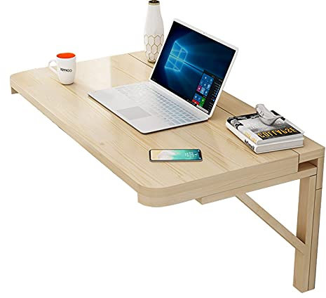 Klappbarer Wandtisch Küche |Wandtisch klappbar |Klappbarer Schreibtisch, hängender Computer-Laptop-Schreibtisch für das Heimbüro |Kleiner platzsparender schwimmender Esstisch mit Halterungen (120 x 40
