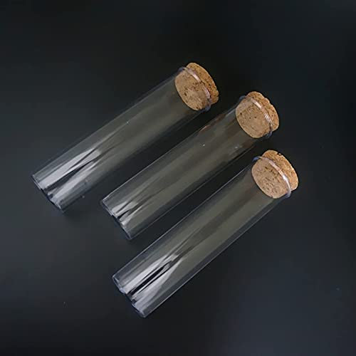 QUNINE 30 Teile/los 30x115mm Klar Kunststoff Reagenzglas Mit Kork Schule Liefert Labor Ausrüstungen Flachen Boden Rohr Hochzeit gunsten Geschenk Rohr