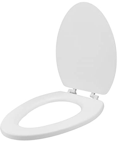 HEMOTON Eav Toilettensitzabdeckung mit Weicher Polsterung Strapazierfähiger Toilettendeckel mit Glatter Oberfläche für Praktischen Gebrauch im Badezimmer Weiß