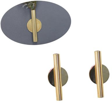MAGICLULU Metallvase im Eleganten Design Wandmontierte aus Eisen für Trockenblumen mit Magnetischer Befestigung Goldene Blumenhalter für Hochzeits und Wanddekoration