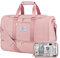 LOVEVOOK Reisetasche Sporttasche Damen, Kliniktasche Geburt Weekender Damen mit Kulturtasche, Schuhfach & Nassfach, Wasserdicht Gym Yoga Bag, Handgepäck Tasche für Reise Flugzeug Camping, Rosa
