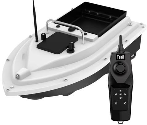 Kavolet Bateau d'appât GPS 500M RC Appât Bateau d'alimentation Bateau de pêche Bateau de livraison d'appâts Télécommande sans fil Appât de pêche Bateau Alimentation Bateau 5200mAh Batterie de grande