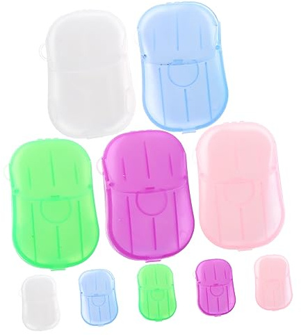 MAGICLULU Cajas De Jabón Laminas Desechables para y Camping Papel De Jabón Portátil Lavado Fácil y Cómodo