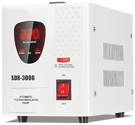 QIANMEI Electronic Voltage Stabilizer, 220V Fully Automatic Power Voltage Stabilizer， 3000W Household High Power Refrigerator Computer TV AC Stabilized Power Supply