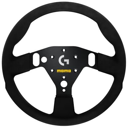 MOMO Motorsport SIM GT 320 Racing Wheel - Controller da gioco professionale da 12,6 pollici, design artigianale italiano, compatibile con hub Logitech G RS, impugnatura in microfibra premium | Xbox