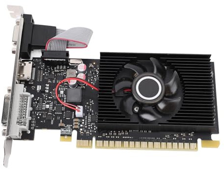 Yanmis Scheda Grafica GT 210 1GB DDR3, 64 Bit 589 500MHz PCI Express 1.1 X 16 DVI VGA HDMI Scheda Grafica di Video di Raffreddamento Silenzioso