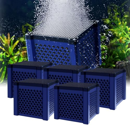 Generisch Aktivkohle Aquarium, Aktivkohlefilter Pferdetränke, Aktivkohlefilter Wasser, Filter Cube, Aktivkohle Tabletten PferdeträNke, Aktivkohle Pferde, für Teiche, Aquarium, Vorratstank (5PC)