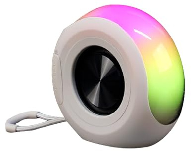 Enceinte d'extérieur sans fil – Haut-parleur sans fil pour douche, lecteur audio avec atmosphère lumineuse, musique électronique pour voiture, dortoir, salle de sport, pique-nique, cuisine, plage