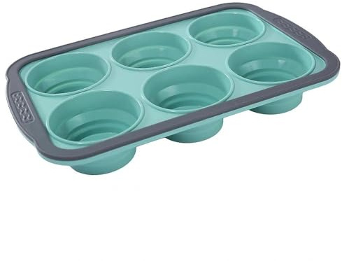 Novaridor 2 Pezzi Stampo Muffin - Stampi In Silicone per Dolci per 12 Muffins, Teglia Muffin con Telaio In Metallo per Cupcake Brownies Budini