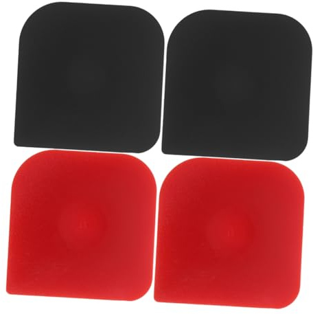 CLISPEED 4 pièces Lot de Grattoirs Cuisine Multifonctions Plastique Ergonomiques Outils pour Pâte Gâteau et Casseroles Coupe et Nettoyage Facile pour Usage Quotidien