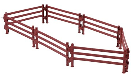 CIYODO 20 pièces Clôture de Ferme Miniature Plastique Rigide Panneau de Corral DIY pour Garçon Fille Accessoires de Jeu de Clôture de Jardin Assemblage Créatif et Résistant