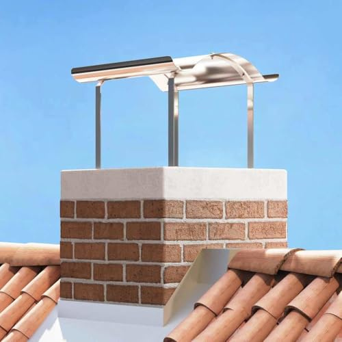 Generico Cappello per Camino Argento 59.5 x 50 x 36.5 cm,Accessori caminetti e stufe a legna-42008432