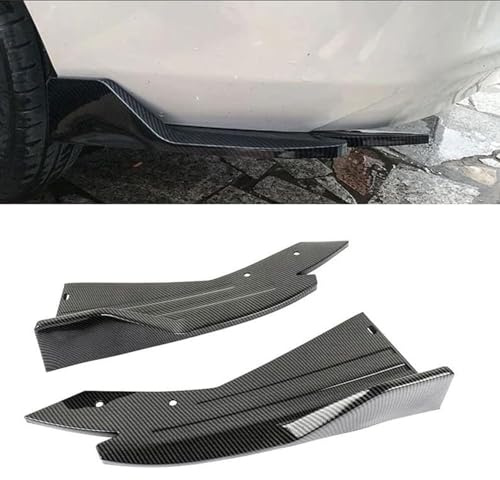 Auto Heckspoiler für BMW 4 Series F32 F33 F36 G22 G23 G26 2014-, Auto Heckstoßstange Lip Diffusor Hinten Stoßstangen Diffusor Splitter Kratzschutz Auto Seitenschweller,B/Carbon Black
