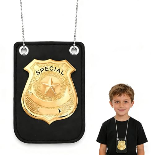 DOVBAN Accessori Costume Polizia,Distintivo Polizia,Per Bambini Halloween Carnevale Festa Costume Giochi Di Ruolo