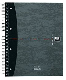 Oxford Collegeblock A4 + 240 Seiten, 90 g, perforiert, zufällige Farbauswahl, 5 Stück