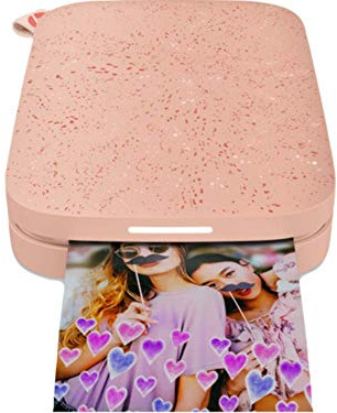 HP Sprocket Portable 5x7.6 cm Sofortbilddrucker (Rosa) Drucken Sie Bilder auf Zink Sticky-Backed Paper von Ihrem iOS- und Android-Gerät