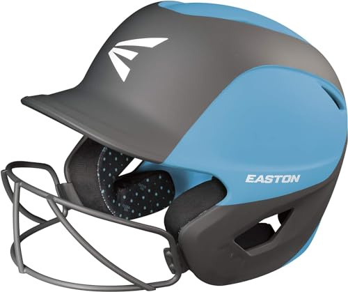 EASTON Spöke softboll slaghjälm, tvåfärgad matt Carolina blå/kol, T-boll/Small