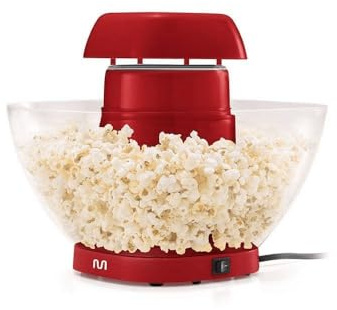 Palomitera Eléctrica de 1200W – Rápida y Fácil de Usar, Color Rojo