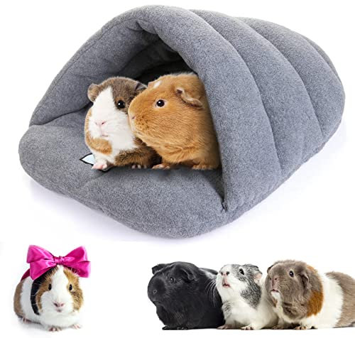TUAKIMCE Meerschweinchen Haus Meerschweinchen Bett Betthöhle Hamsterhaus Kleine Tier Plüsch Höhle Kuschelbett zum Kuscheln Schlafsack für Zwergkaninchen Chinchillas Bartagamen Eidechse