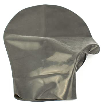 Rubberfashion Latex Maske - Latexmaske Haube mit Knebel und Nasen Löcher für Damen und Herren