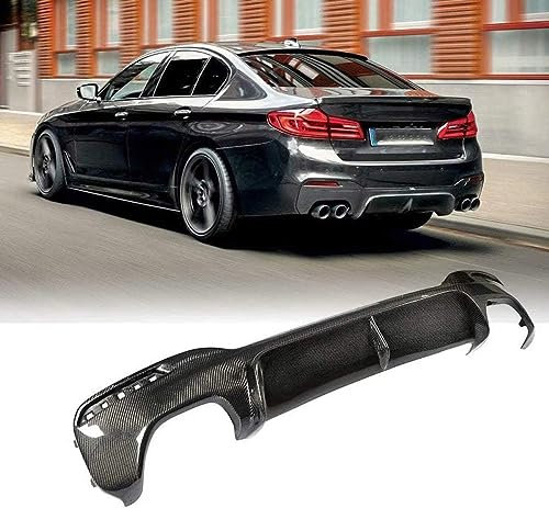 Auto HeckstoßStange Diffusor Lippe für BMW 5er G30 G38 540i M Sport 2018-2019, Anti-Kollisionsschutz Auto Heckstoßstange Diffusor Haifischflosse Heckspoiler Stoßstange