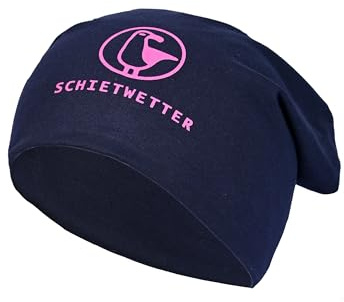 SCHIETWETTER Unisex Erw. Leichte Beanie Mütze Möwe, Übergangsmütze, dünne Kopfbedeckung, Logo-Print, stretch, warm, einfarbig