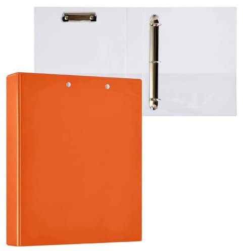Vermilion Lot de 2 porte-blocs à 3 anneaux pour documents format lettre pour fournitures scolaires et de bureau
