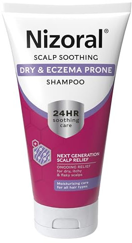 Nizoral Scalp Soothing Dry and Eczema Prone Shampoo, 24 Hour Soothing Care, Ongoing Relief for Dry, Itchy & Flaky Scalps, Get Soft and Silky Hair, Moisturising Care for All Hair Types, 1 x 200ml