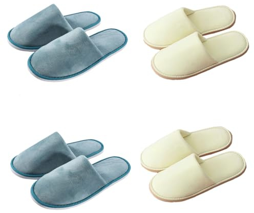 Teceyfeet Set di 4-6 Paia di Pantofole da Casa Invernali ed Estive - Ciabatte Ospiti Lavabili - Scarpe Interne Casual per Uomo e Donna
