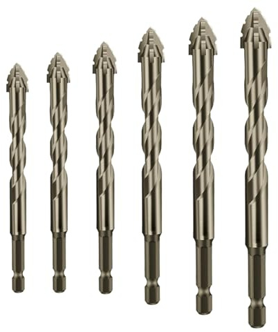 New Four-Flute Sawtooth Eccentric Drill Bit, Cozy Hoome Drill Bits, Efficient Drill and Tap Set, Titanium-Coated Design Drill Bit, Multiple Sizes Drill Bit Set for Wood and Metal (4+5+6+8+10+12mm)