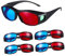DOITOOL 5 Pièces Lunettes 3D Rouges et Bleues Films Lunettes pour cinéma D Lunettes Bleu Rouge Lunettes daltoniennes Lunettes anaglyphes 3D Plastique