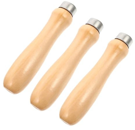 Angoily 3stücke Holzgriff Für Werkzeuge Griffstücke Aus Holz Ersatz Holzgriff Für Feile Raspelgriff Komfortabler Griff Für Feilenwerkzeuge