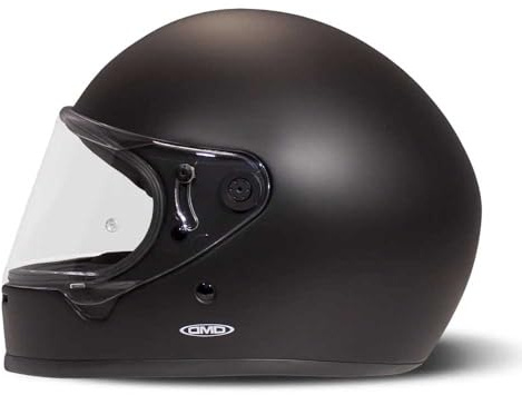 Rivale Vintage Motorradhelm Schwarz Matt