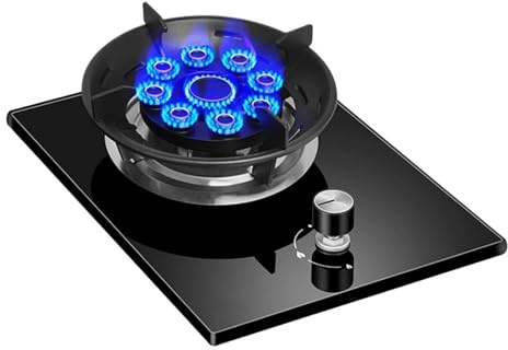 Cuisinière À Gaz 1 Feu - 5,2 KW, Plaque De Cuisson En Verre Trempé, Résistante Au Vent, Pour Cuisines De Caravane, Camping Et Restauration.(NG)