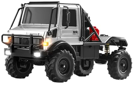 Harilla 1/18 RC Pickup Truck, Ferngesteuerter Transport-Truck, 4WD, All Terrain, RC Vehicle Crawler Climbing Car, für Erwachsene, Geschenk, Silber