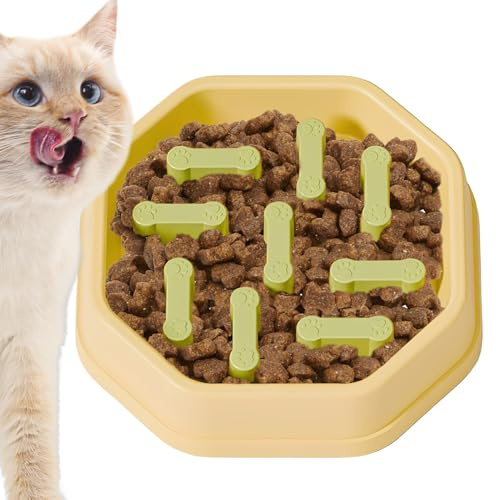 Slow Feeder Dog Bowl, Anti-Choking Feeding Dish for Pets, Designed to Prevent Fast Eating and Improve Digestion, Suitable for Small, Medium, and Large Dogs, Puppies, Cats for Water or Food Feeding