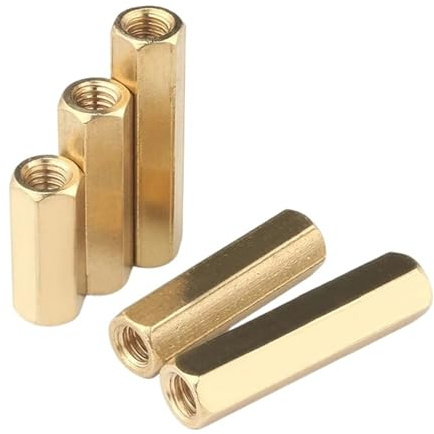 Cgshop-Socket Cap Screws M2 M2.5 M3 M4 M5 Hex Female to Female Brass Support Hex Stud Hollow Column Screws, 10Pcs, Fasten to Prevent loosening(22mm x10pcs,M3)