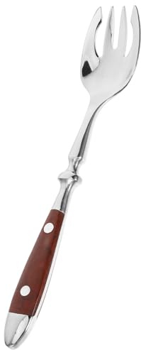 TOYANDONA Fourchettes à Dessert Acier Inoxydable avec Manche Bois Ergonomique Lot de Fourchettes Petites pour Salades Gâteaux et Fruits Ustensiles Durables pour Famille Restaurant et Fêtes
