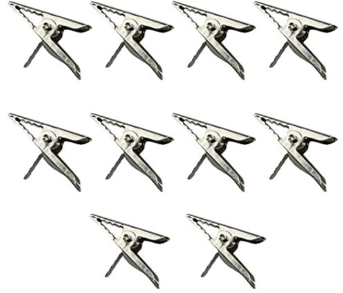 YQYAZL Lot de 10 pinces en alliage métallique - Poinsettia à paillettes - Accessoires de décoration pour sapin de Noël - Décoration de fête de mariage - Blanc argenté, Argenté/Blanc, A5