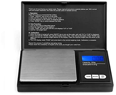100g 0.01g Precision Digital Scales Mini Protable Weighing Scale with Back-lit LCD Display,Stainless Steel Weight Platform for Kitchen Cooking, Coffee, Jewellery