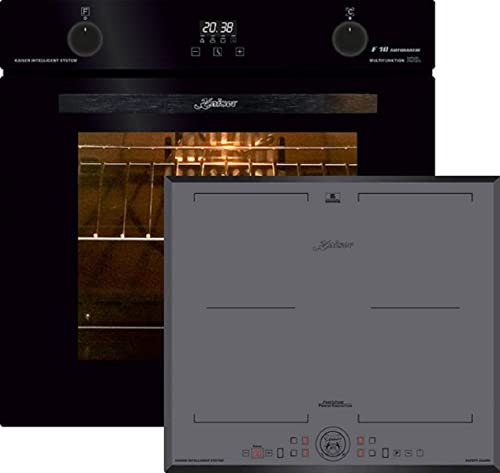 Kaiser Set de cuisinières à induction EH 6367 + KCT 6730 FIG - Four électrique - 79 l - Four encastrable - 10 fonctions + plaque à induction Kaiser Flex 60 cm encastrable - Autark Power Slide