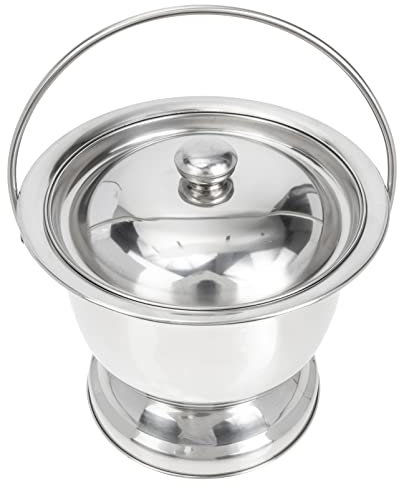 BESPORTBLE Praktisches Urinal Aus Edelstahl Mit Deckel Und Griff Tragbarer Nachttopf Für Erwachsene Für Reisen Und Zuhause Robuste Und Langlebige Konstruktion Einfach Zu Reinigen