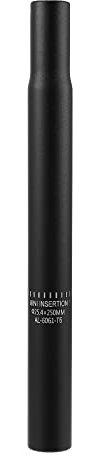 X AUTOHAUX 25.4x250mm Bicycle Seat Post Aluminum Alloy with Scale Mark Black