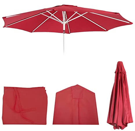 Mendler Ersatz-Bezug für Sonnenschirm N19 Ø 3m - rot | Sonnenschirmbezug, Ersatzbezug, Stoff/Textil